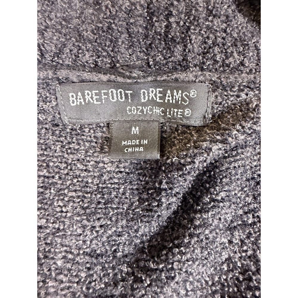 Barefoot Dreams Circle Cardigan Womens M Carbon‎ CozyChic Lite Shawl Collar - Picture 4 of 8